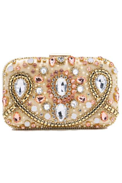 Embroidered Beaded Clutch for Parties