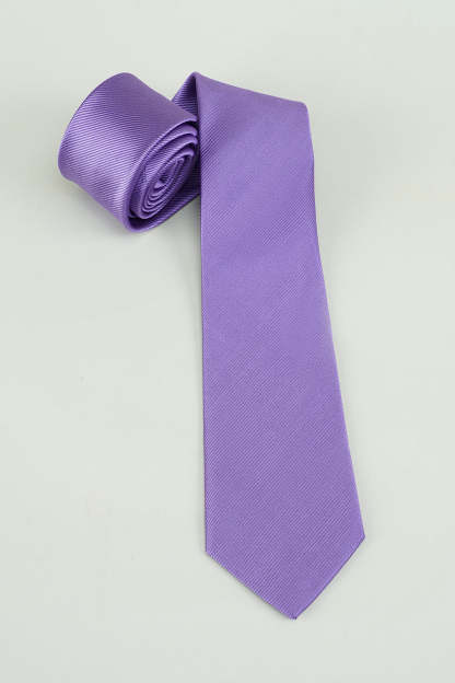 Satin Party Tie in Solid Black