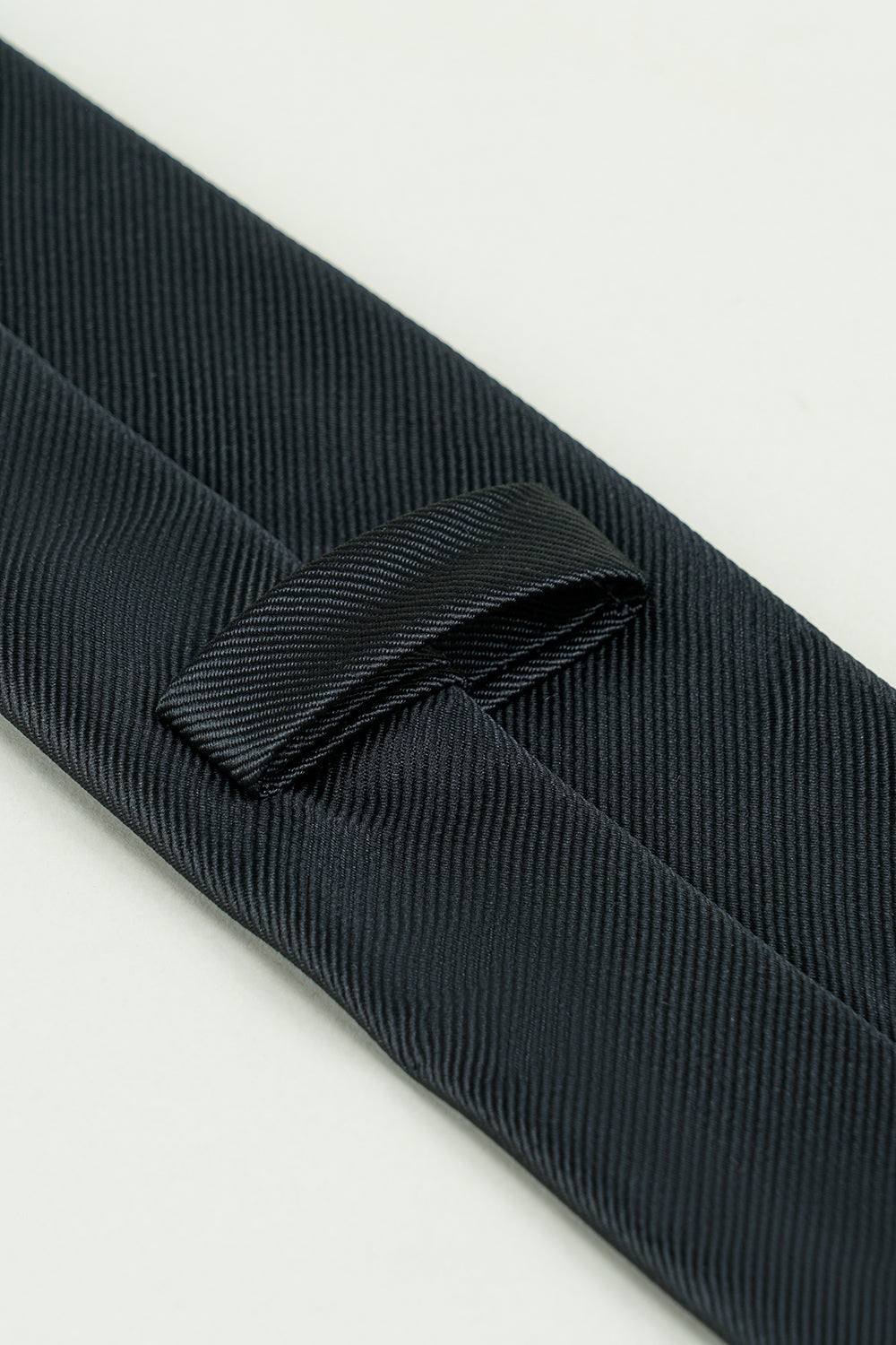 Satin Party Tie in Solid Black