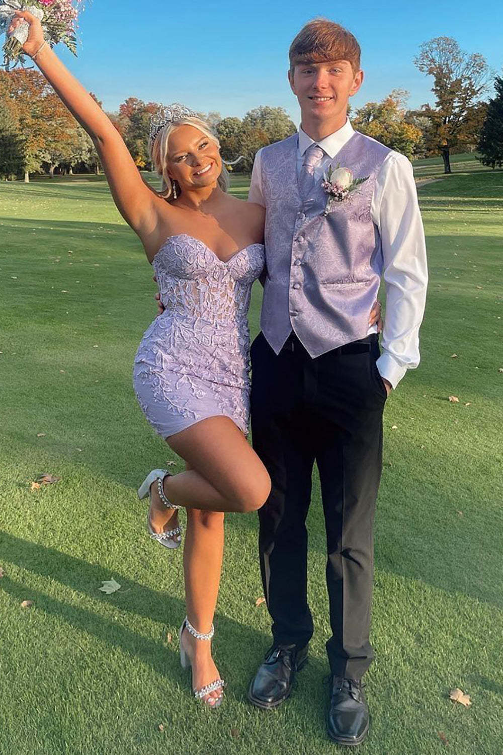 Bodycon Sweetheart Pink Corset Cocktail Dress With Appliques