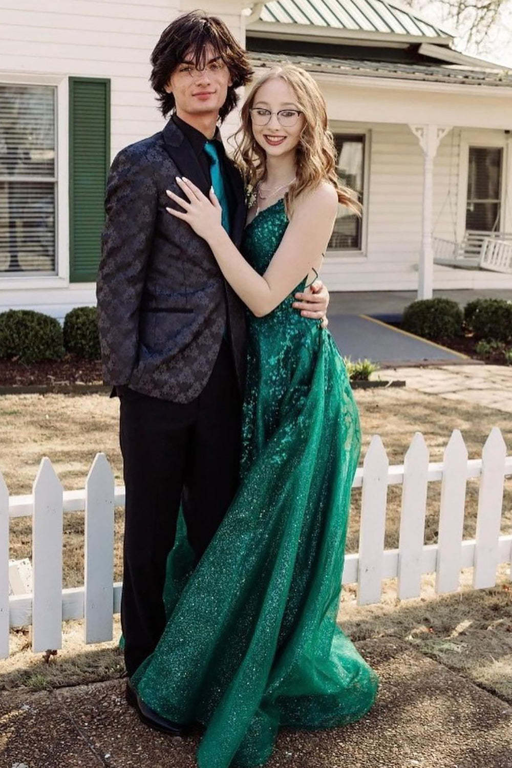 Men's Prom Blazer with Black Peak Lapel Print