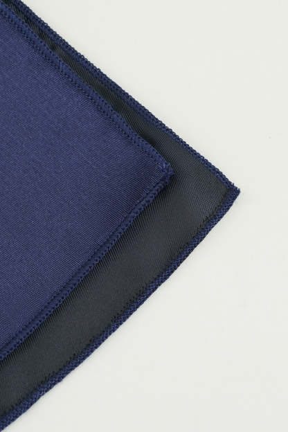Pocket Square in Navy Silk