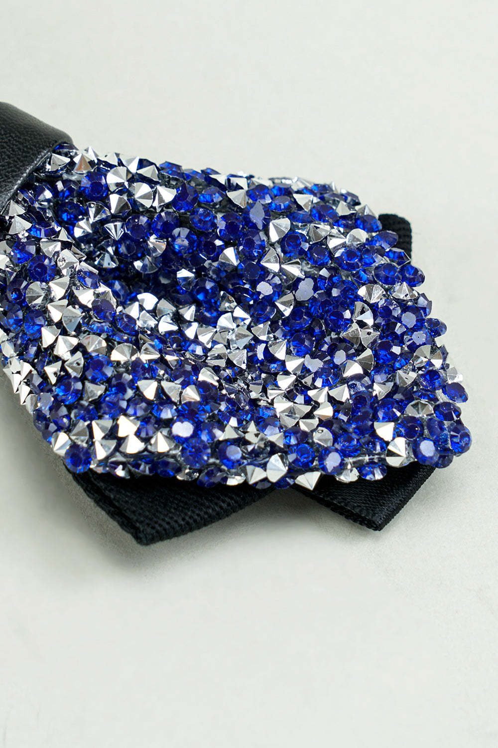 Adjustable Party Bow Ties with Black Rhinestones