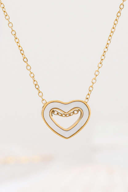 Necklace with a Golden Heart