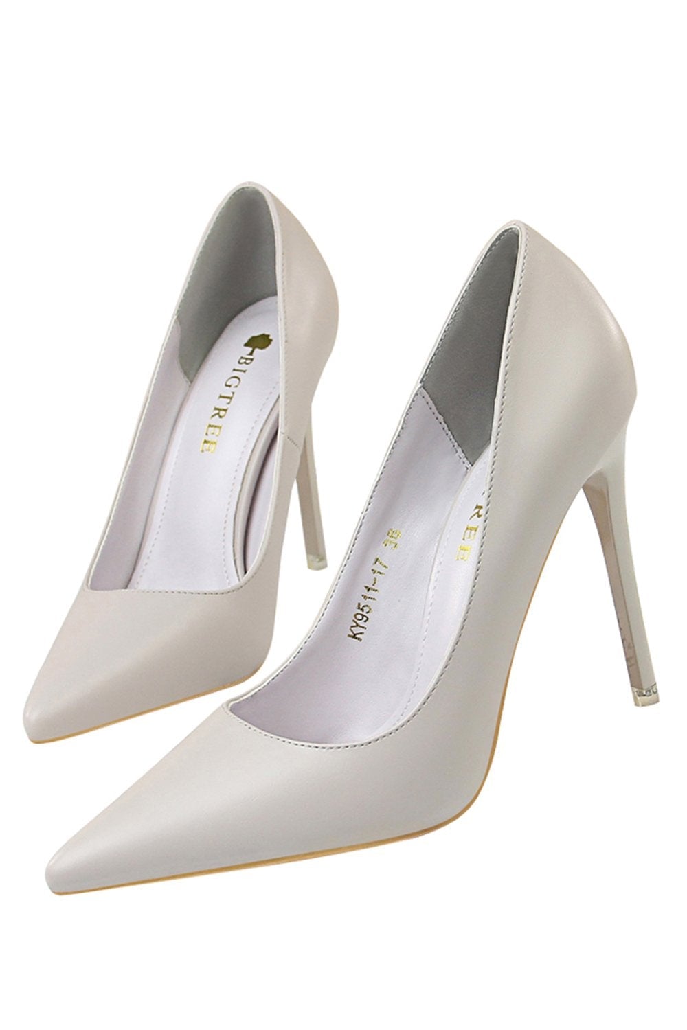 Pointed Stiletto Heels with a Shallow Mouth and Super High Heel