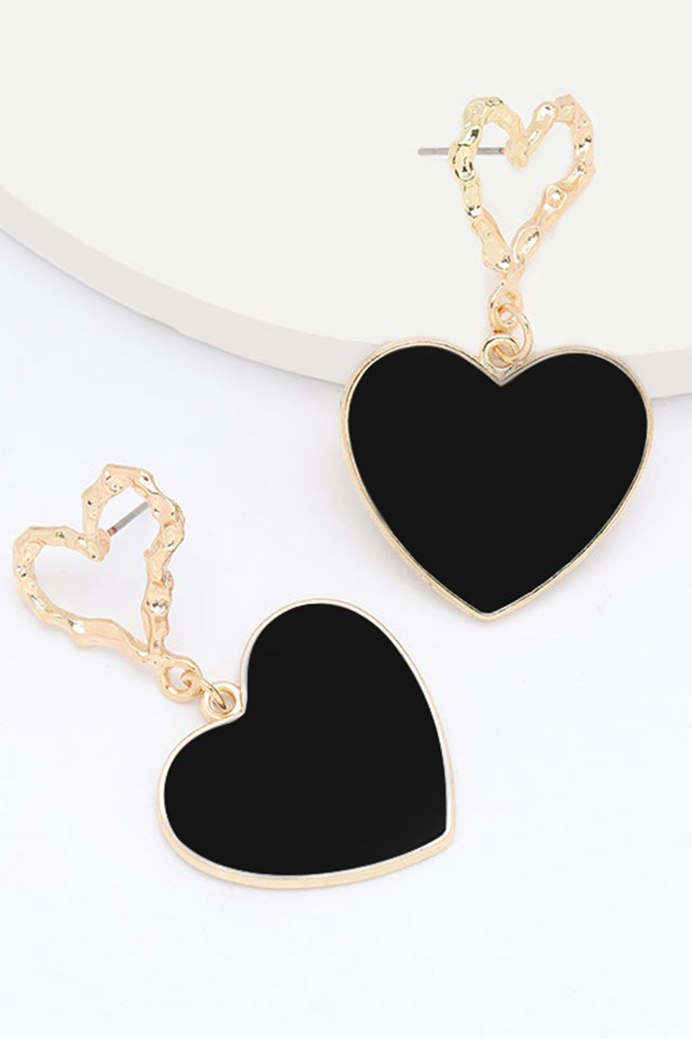 Earrings with Red Hearts