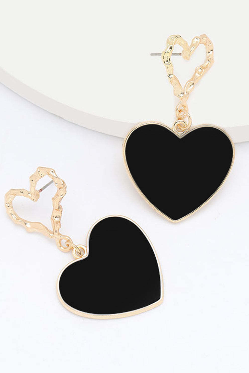 Earrings with Red Hearts