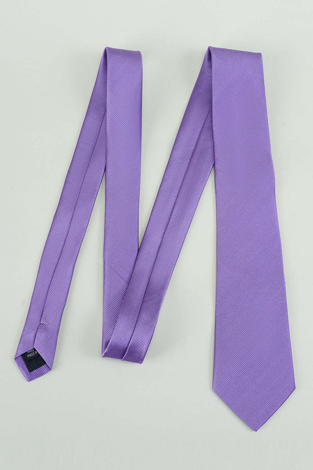 Satin Party Tie in Solid Black