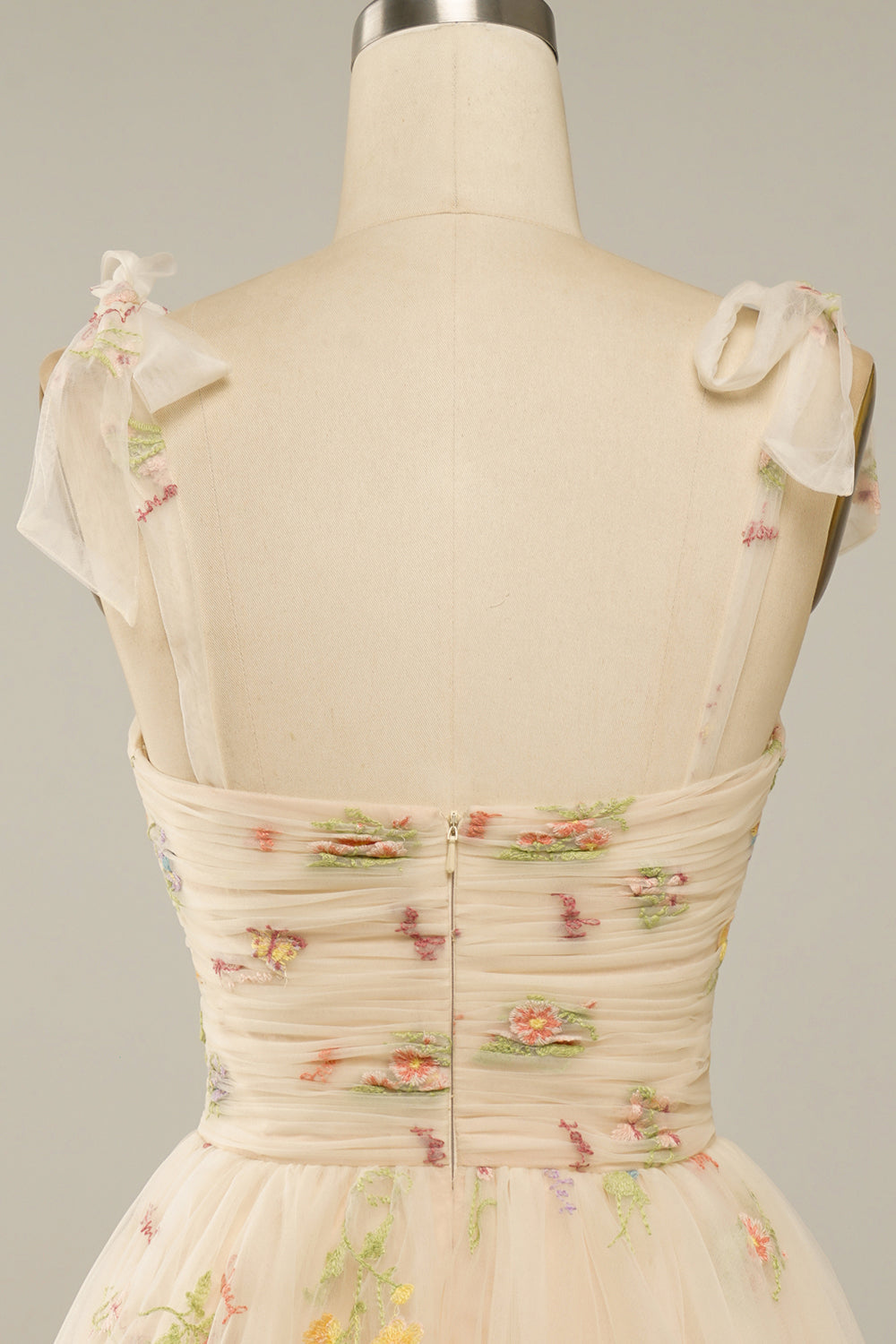 Cute A Line Green Spaghetti Straps Short Cocktail Dress With Embroidery