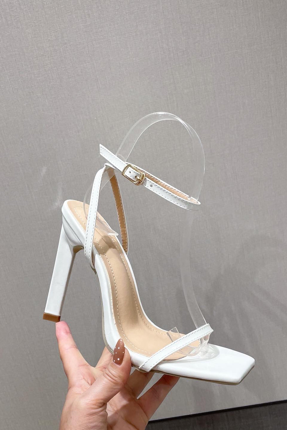 Thick High Heels with Square Head in One Word