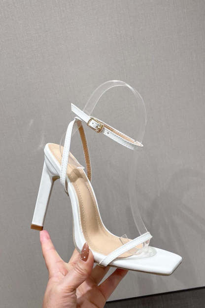 Thick High Heels with Square Head in One Word