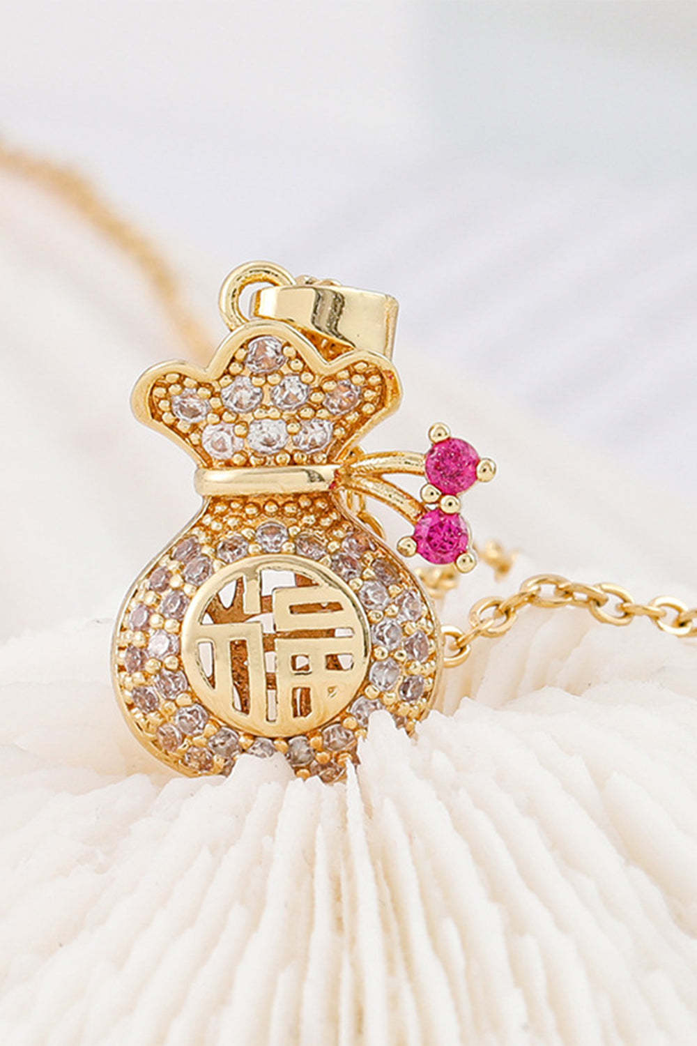 Necklace with Golden Beads