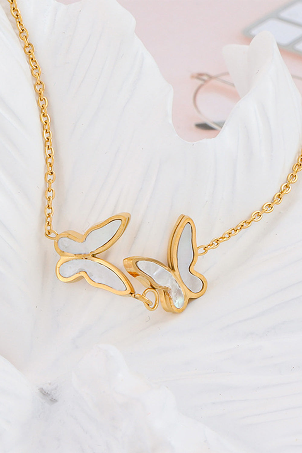 Double Butterfly Bracelet in Titanium