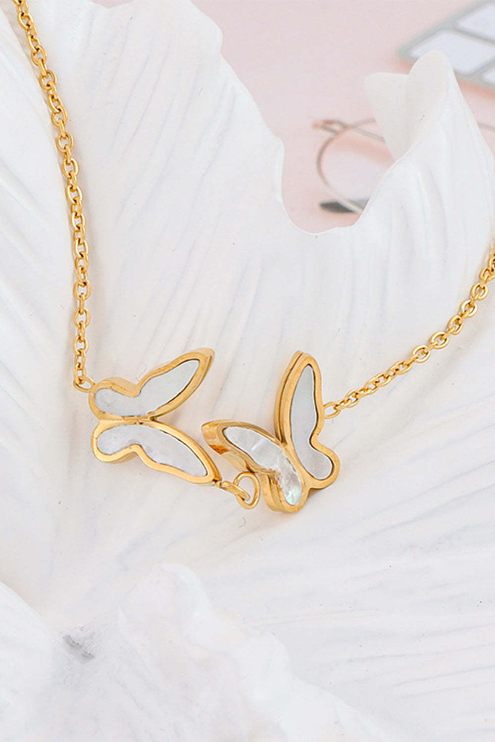 Double Butterfly Bracelet in Titanium