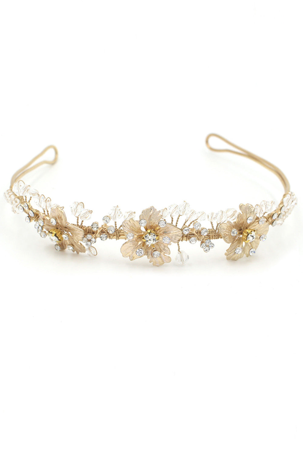 Beaded Headband Featuring Delicate Flowers