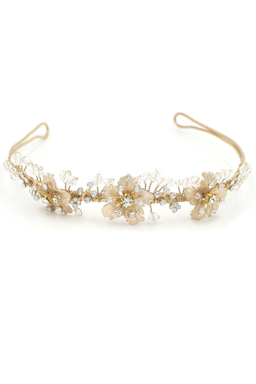 Beaded Headband Featuring Delicate Flowers