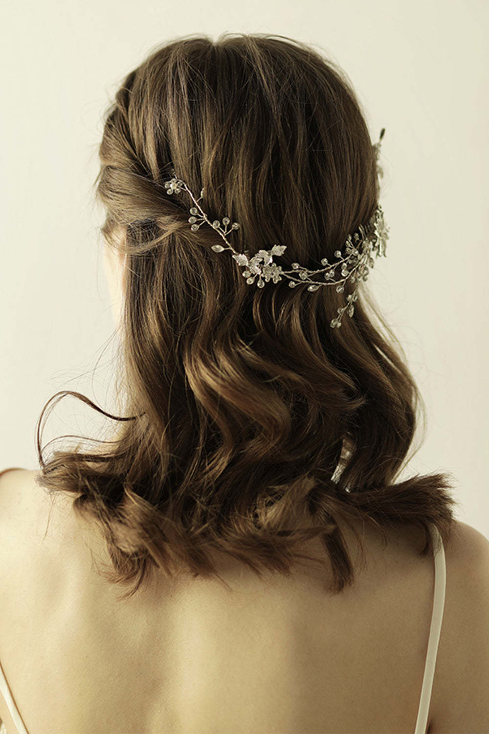 Bridal Tiara with Rhinestone Flower