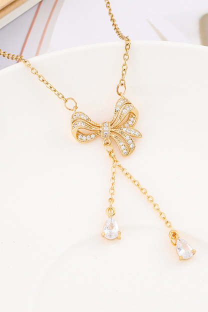 Necklace with a Golden Bow
