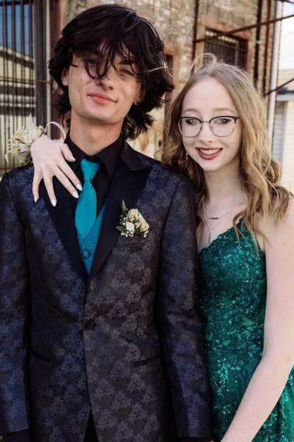 Men's Prom Blazer with Black Peak Lapel Print