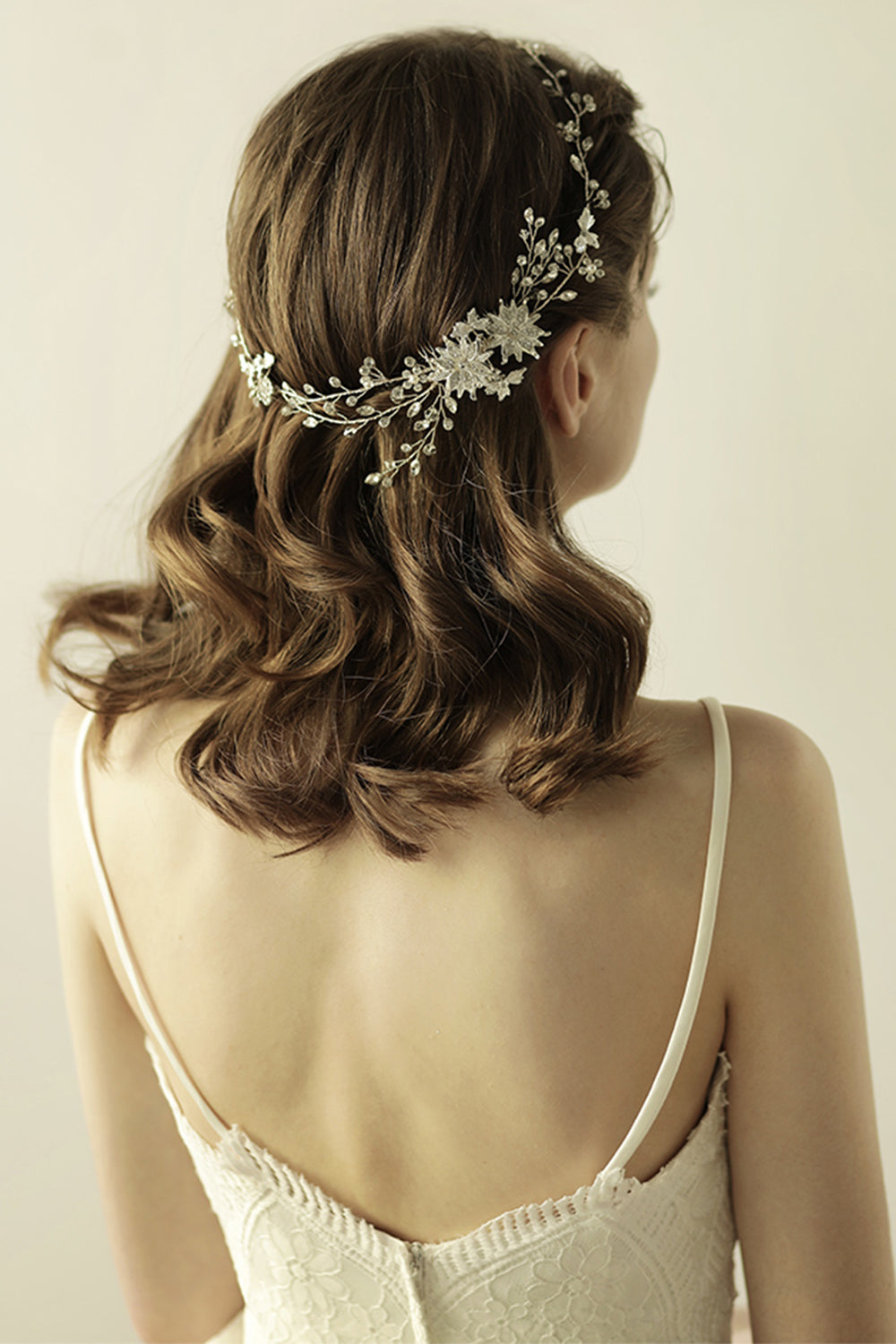 Bridal Tiara with Rhinestone Flower