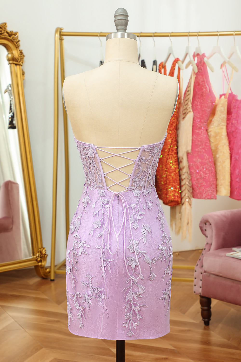 Sheath Sweetheart Yellow Short Cocktail Dress With Appliques