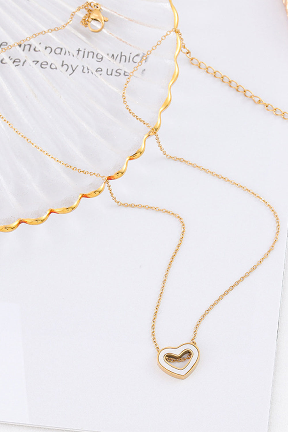 Necklace with a Golden Heart