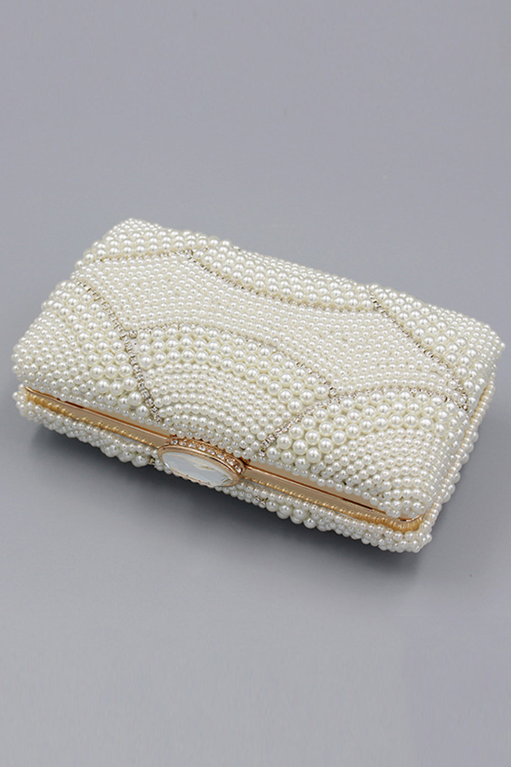Party Clutch with Ivory Beaded Pearls