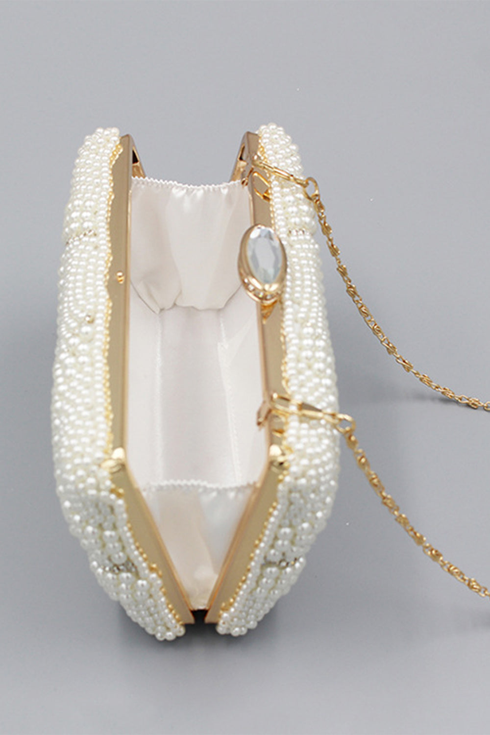 Party Clutch with Ivory Beaded Pearls