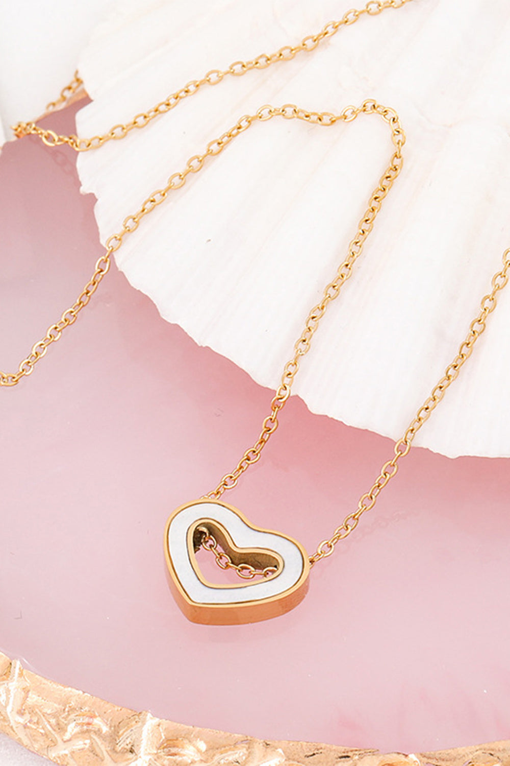 Necklace with a Golden Heart