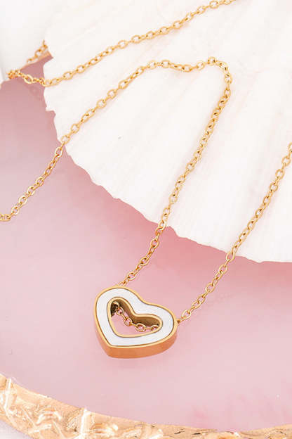 Necklace with a Golden Heart