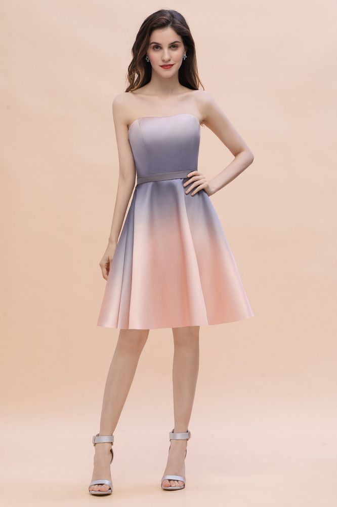Charming Sweetheart Gradient aline Short Cocktail Dress