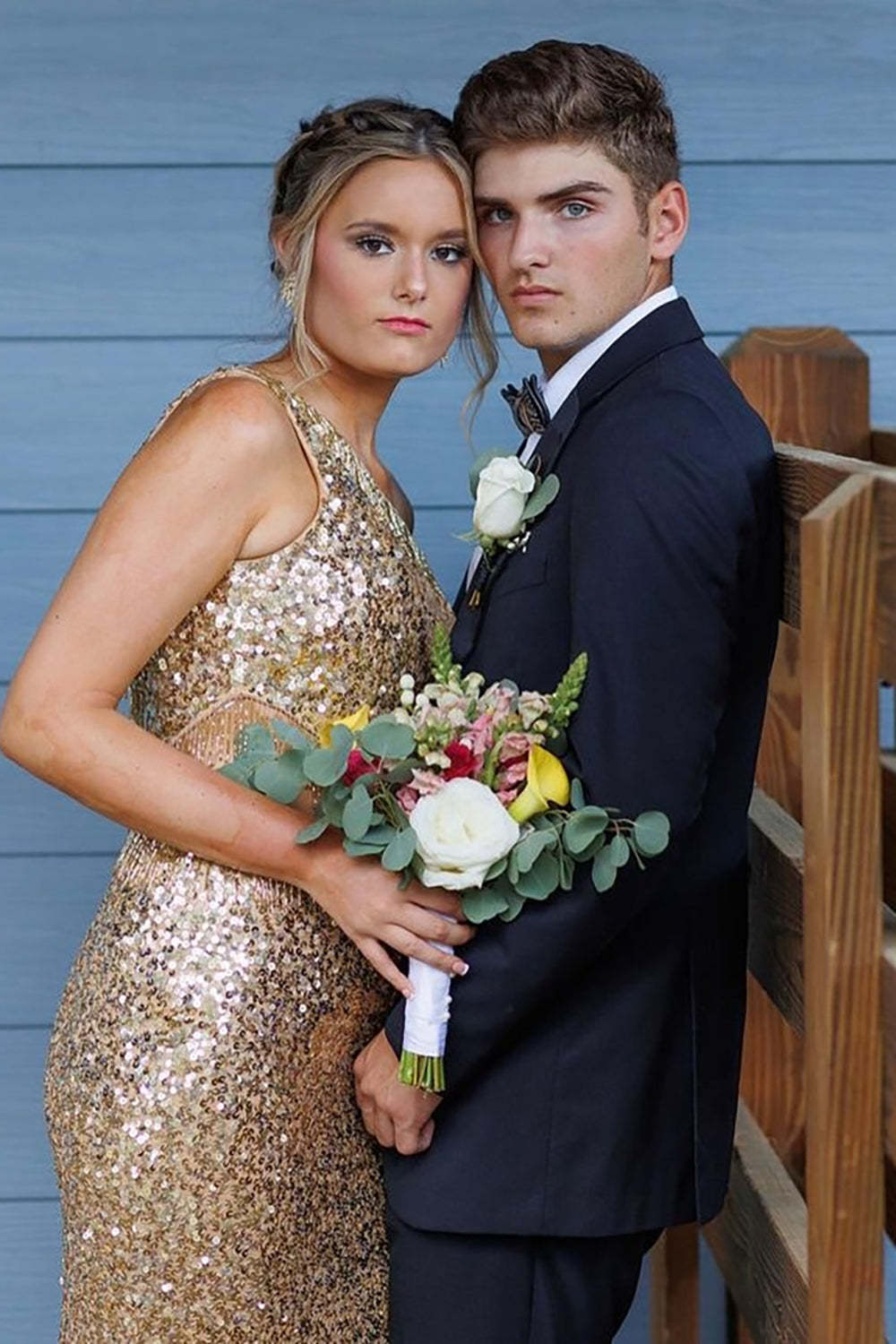 Black One-Button Men's Prom Suit with Slim Fit Notched Lapel