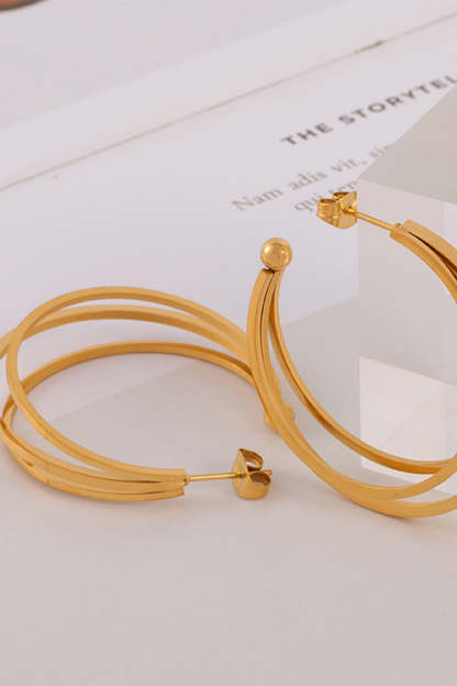 Stylish Metal Hoop Earrings