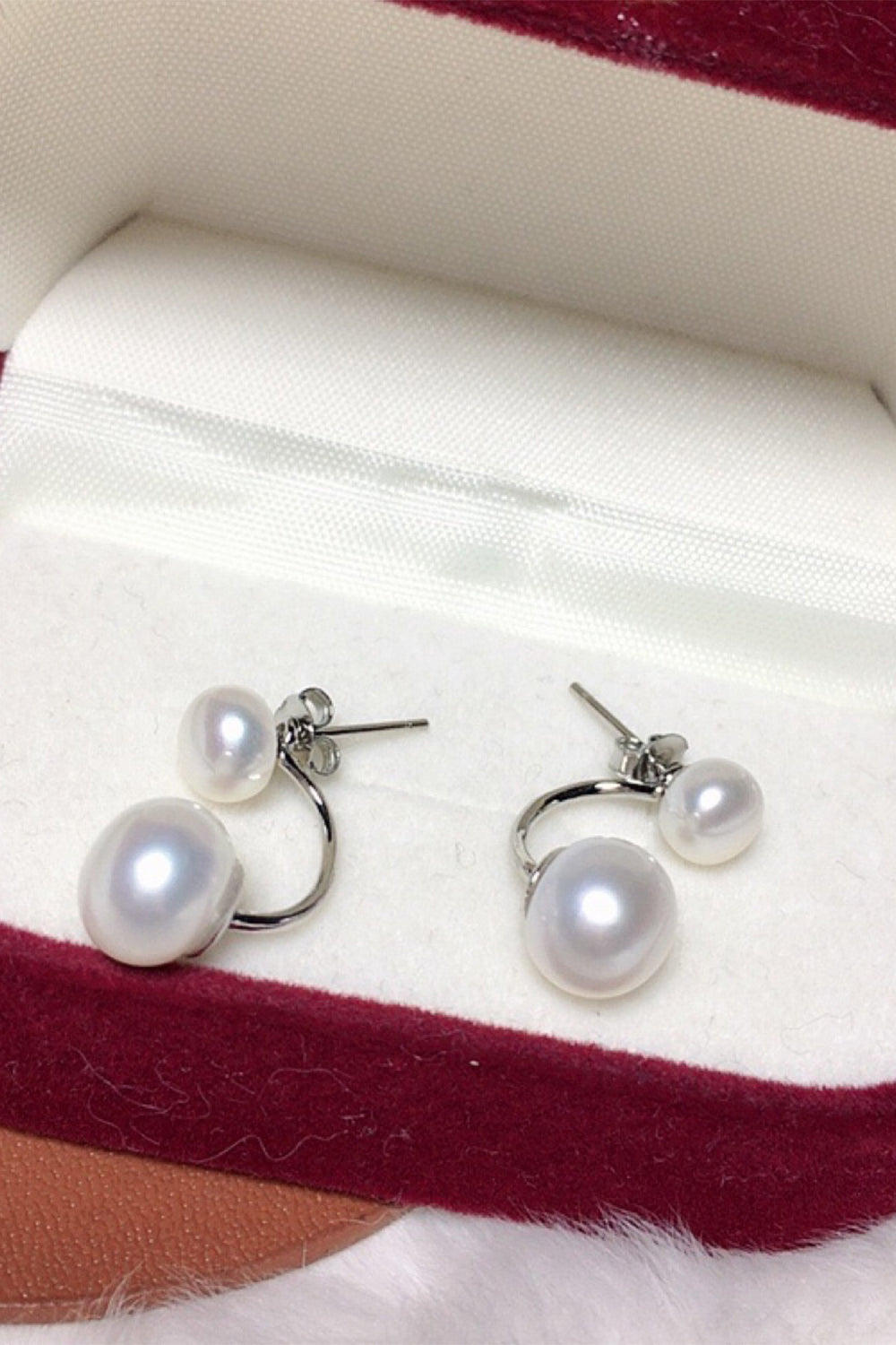 Pearl Earrings in Classic White