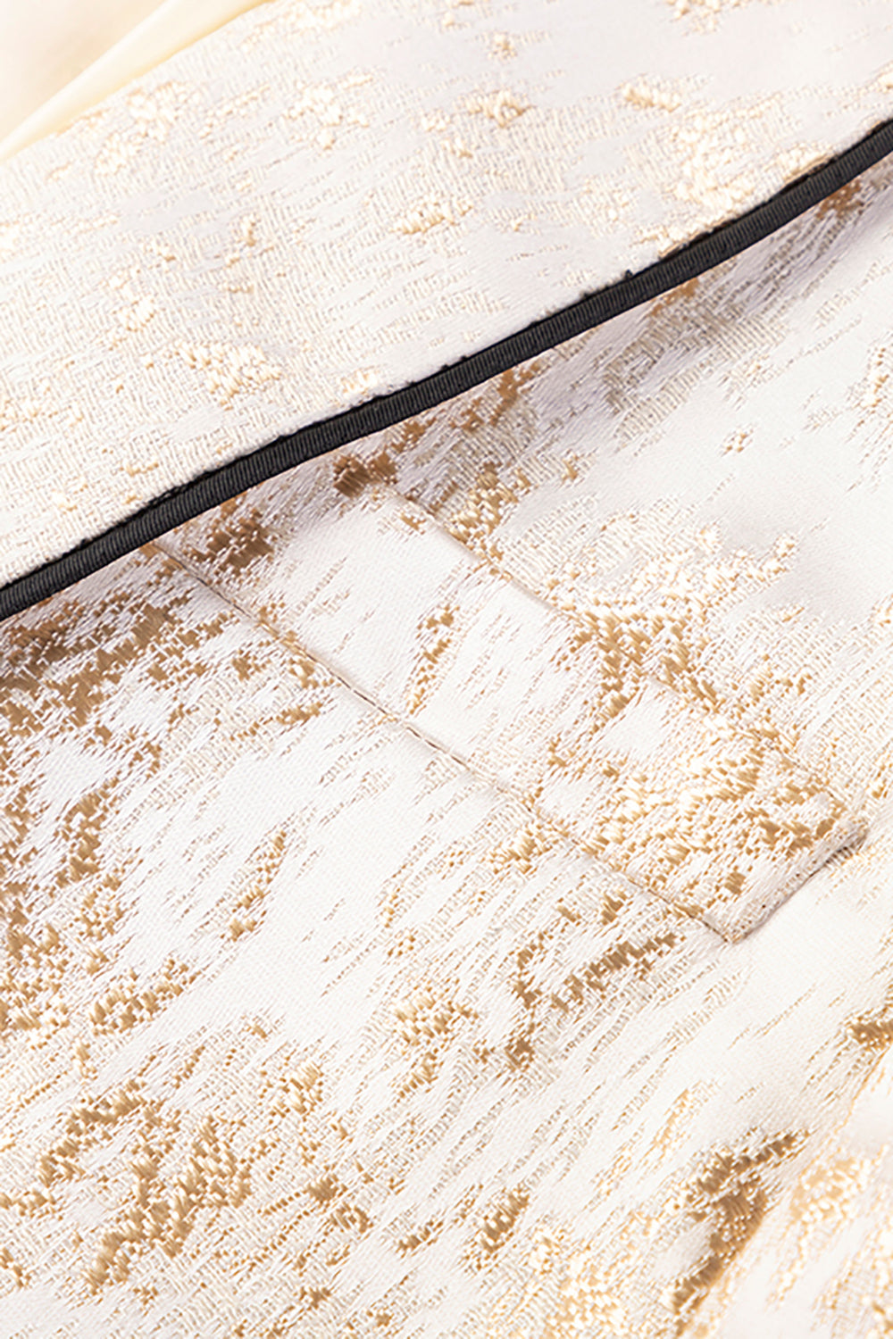 Men's White Jacquard Blazer