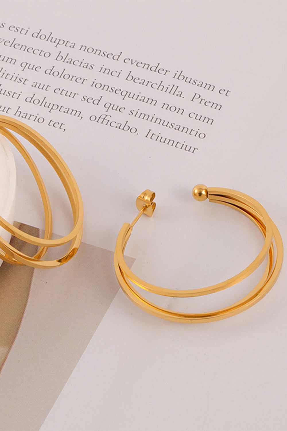 Stylish Metal Hoop Earrings