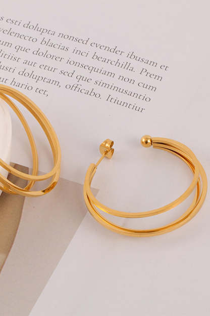 Stylish Metal Hoop Earrings