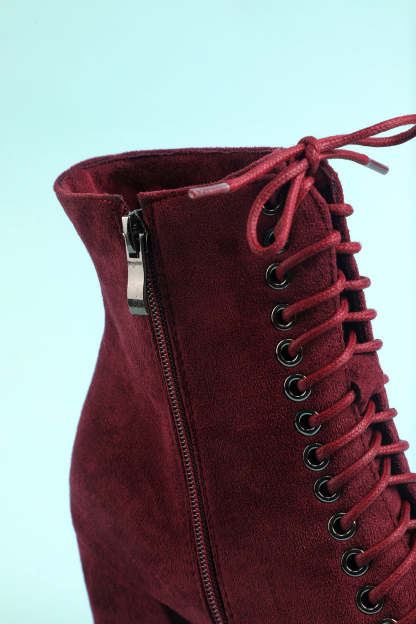 Burgundy Martin Boots for Women