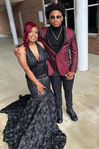 Men's Prom Blazer with Burgundy Shawl Lapel in Jacquard