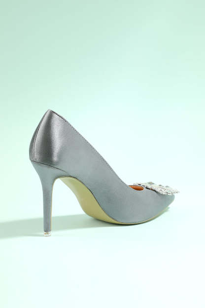 Party Shoes with Grey Rhinestones
