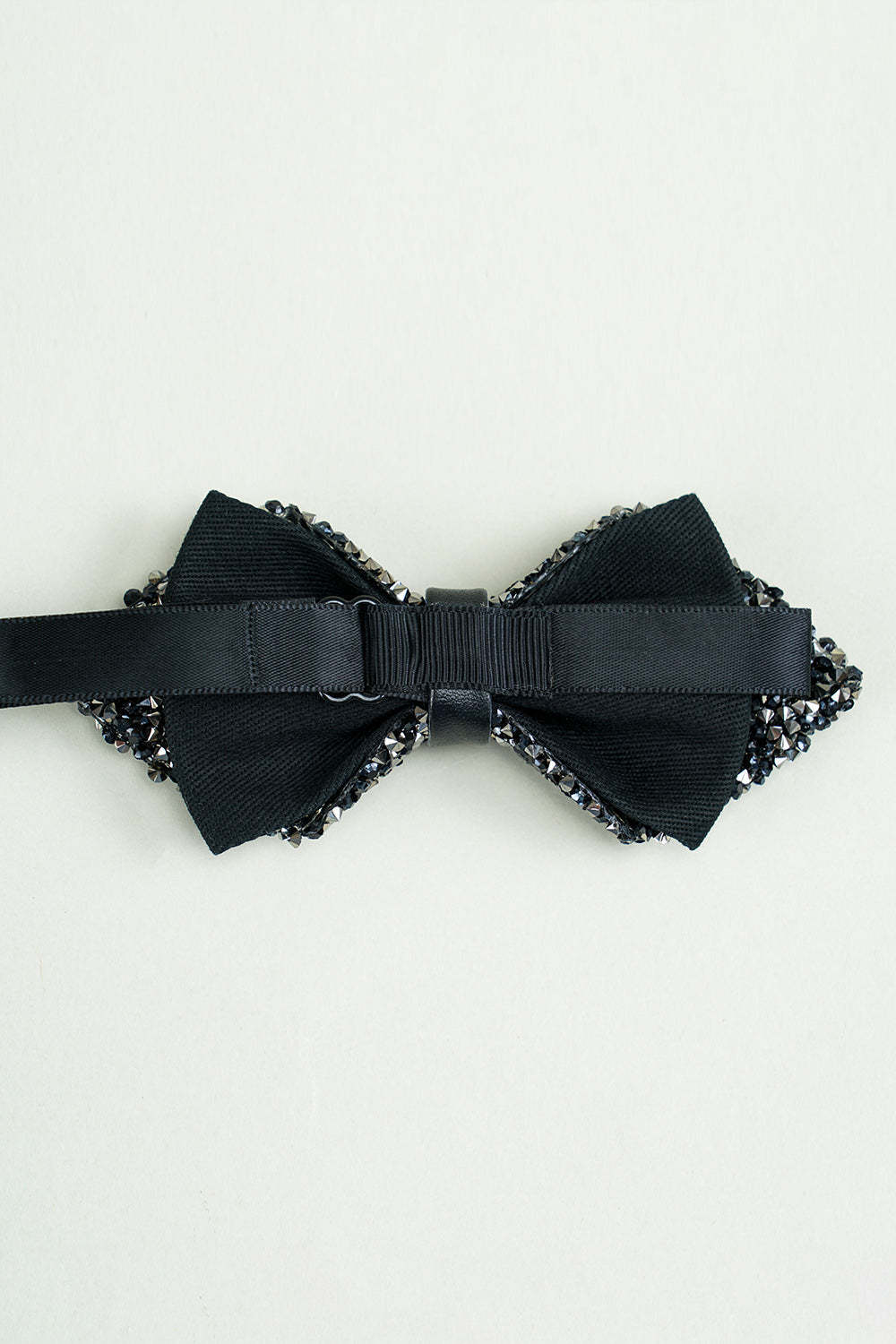 Adjustable Party Bow Ties with Black Rhinestones