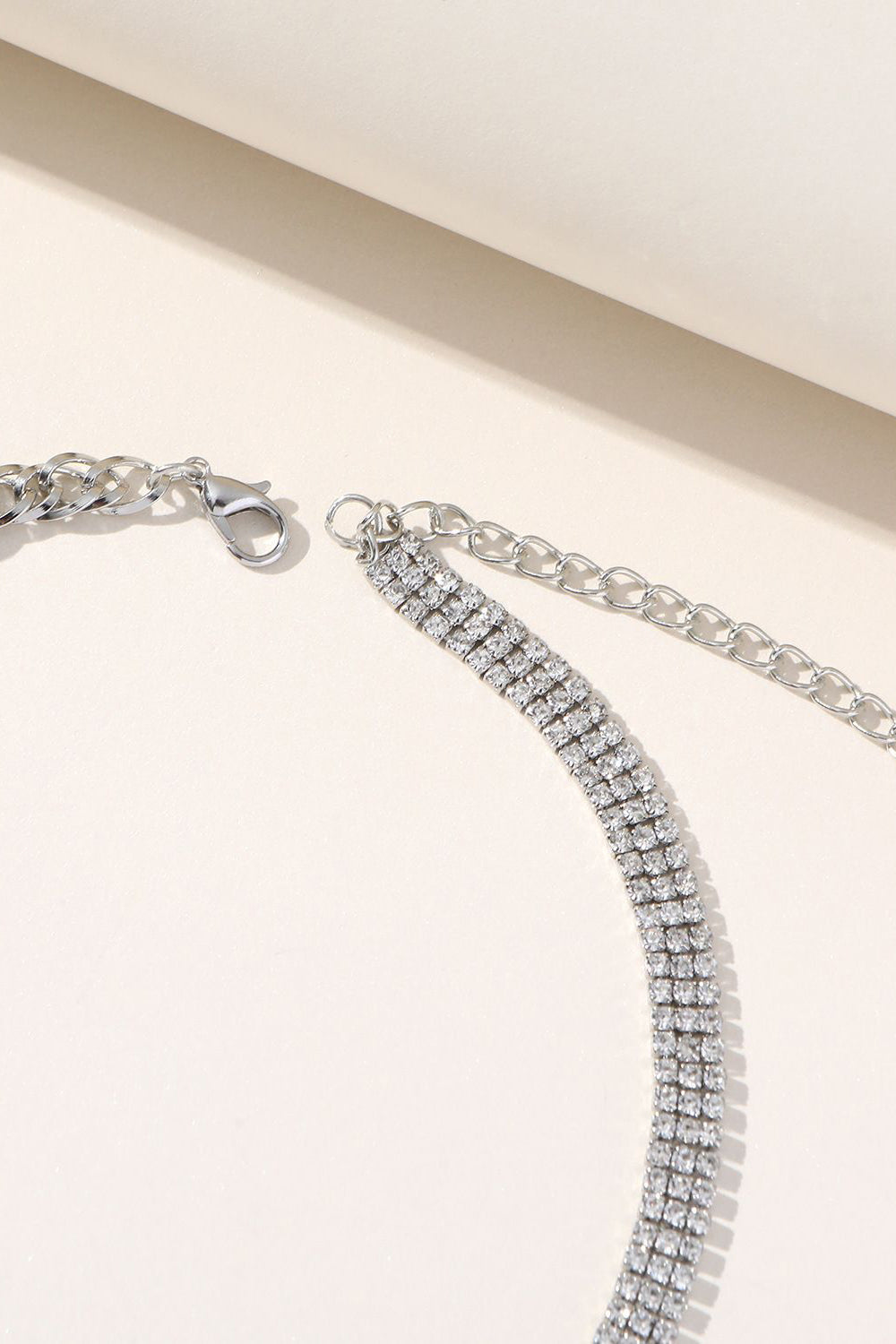 Shimmering Silver Rhinestone Choker