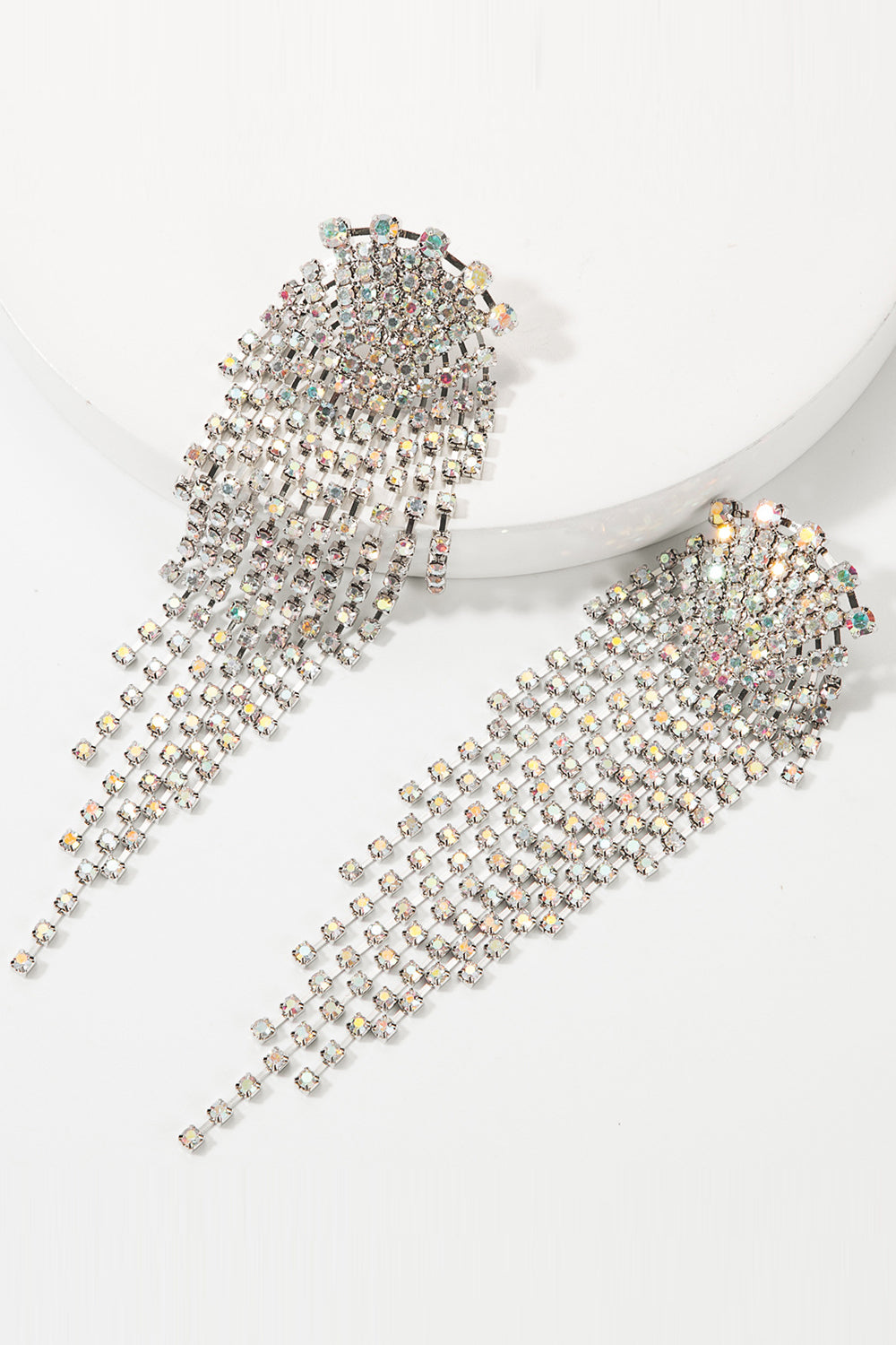 Drop Earrings with Gold Rhinestones