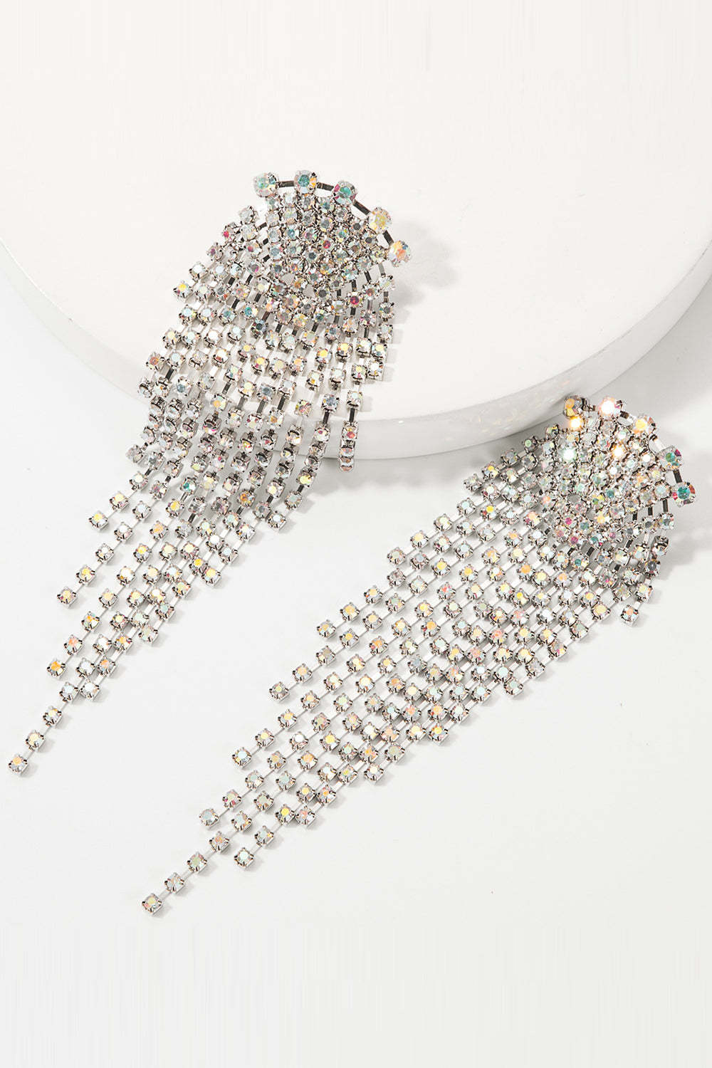 Drop Earrings with Gold Rhinestones