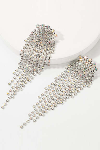 Drop Earrings with Gold Rhinestones