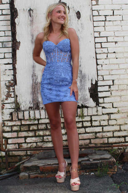 Sheath Sweetheart Yellow Short Cocktail Dress With Appliques