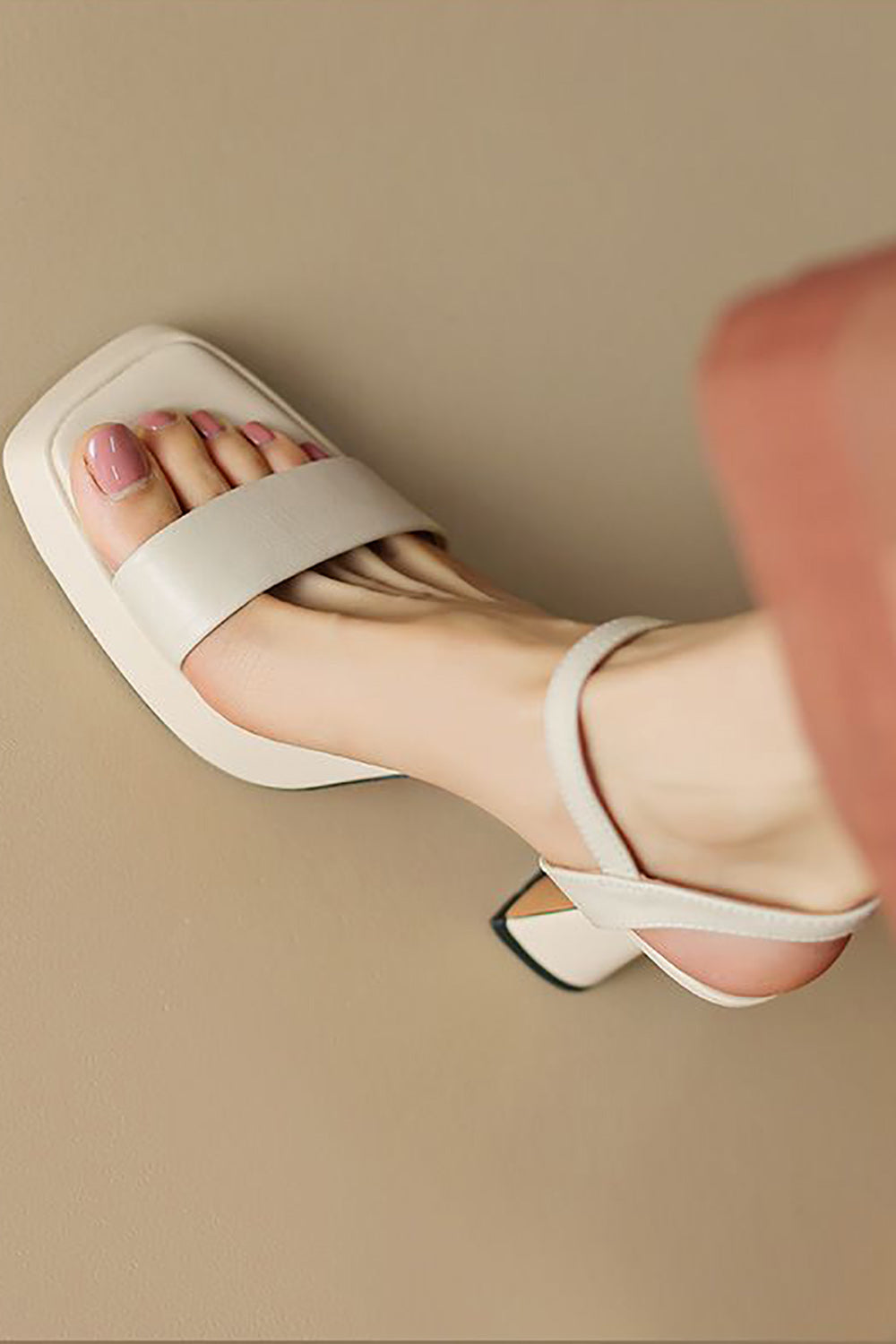 High Heeled Open Toe Sandal in Black