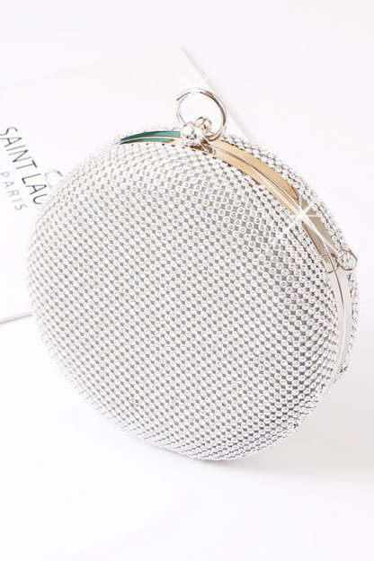 Evening Party Handbag with Round Rhinestone Sparkles