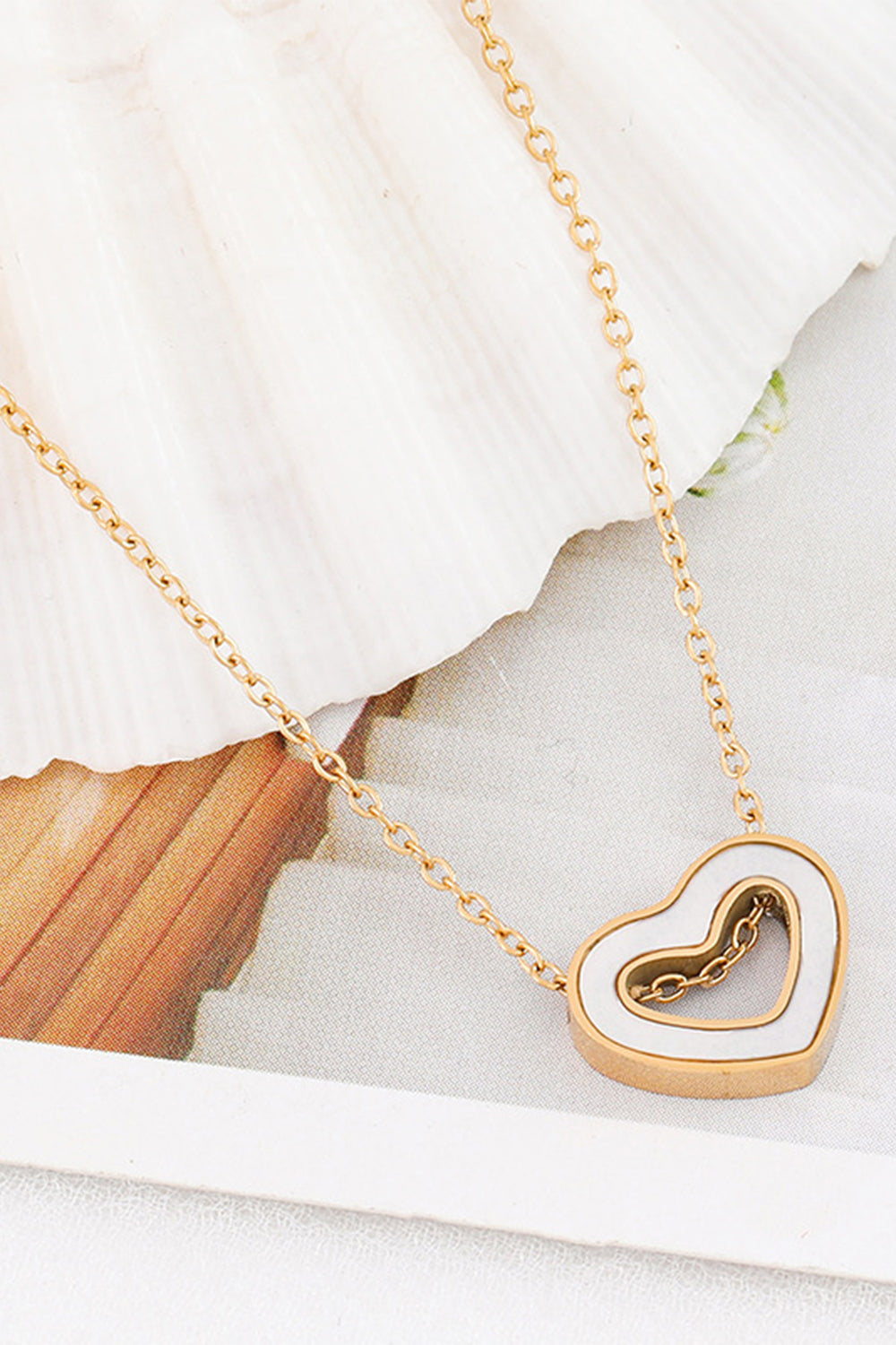 Necklace with a Golden Heart