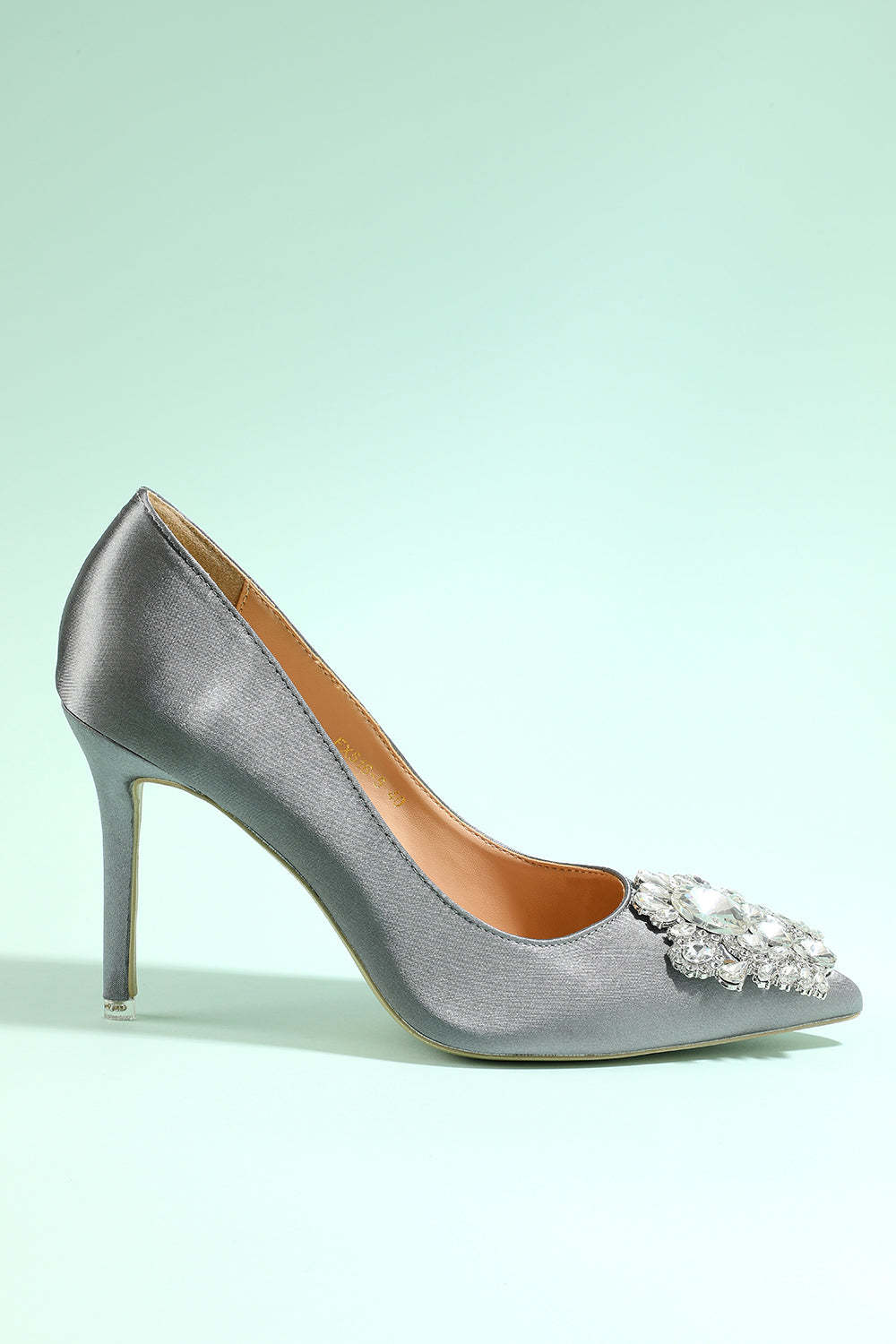 Party Shoes with Grey Rhinestones